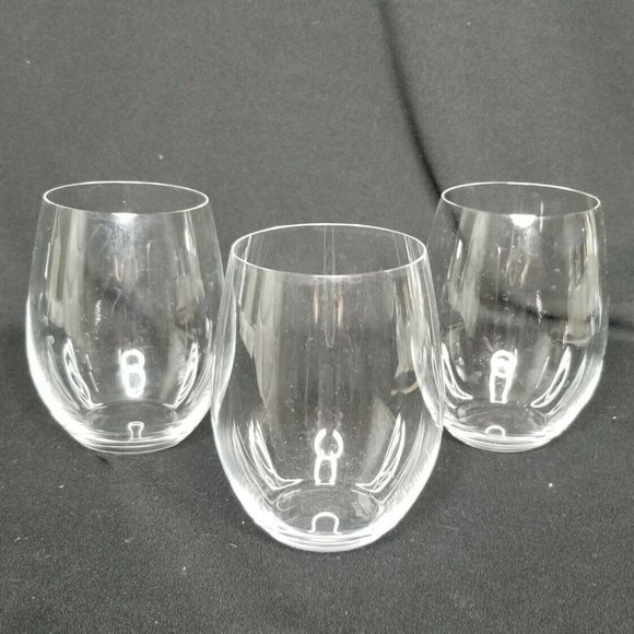 Set of 3 Riedel Stemless Wine Glasses No Box Excel